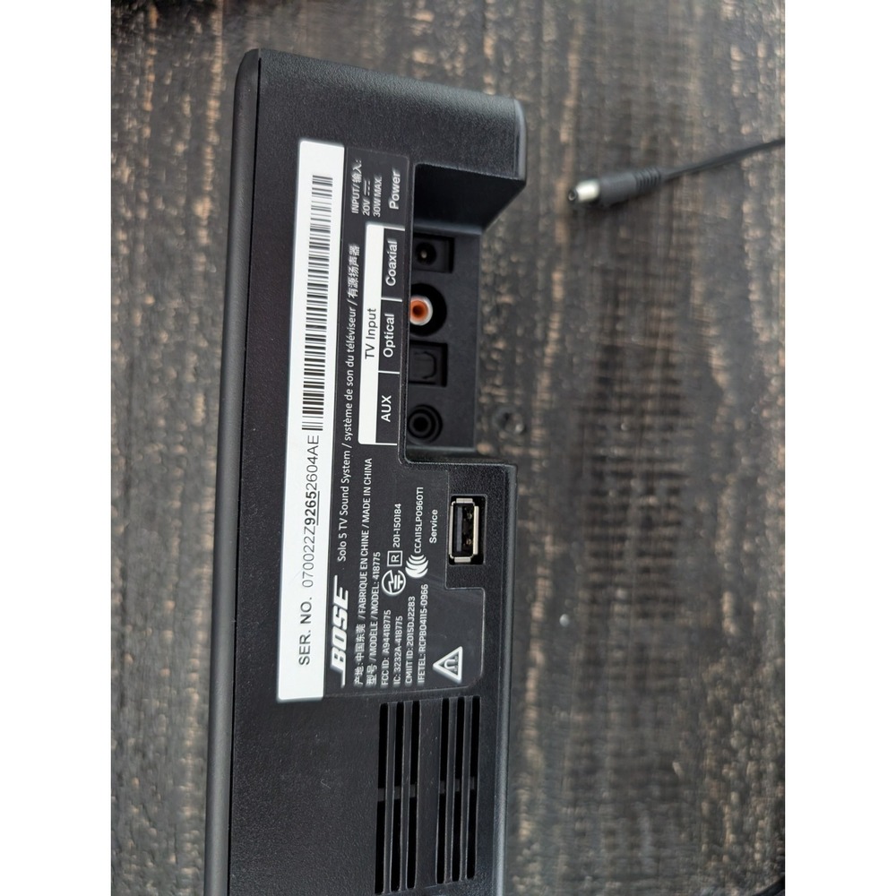Bose Solo 5 Wireless Bluetooth Soundbar Black 418775 + Remote & Mounting Bracket - Picture 6 of 9